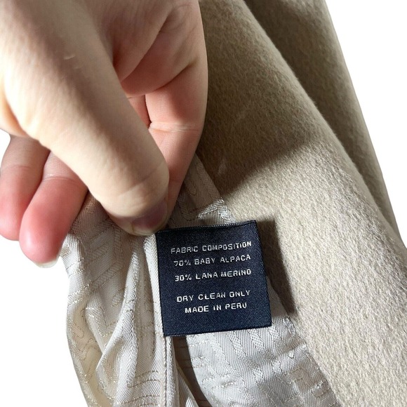 Tom Gutie Solange Baby Alpaca Suri Merino Wool Draped Coat Belted Medium - Picture 14 of 16